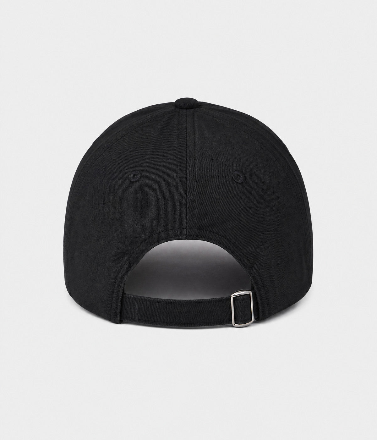 TWO HEARTS. cotton dad cap in black, back view