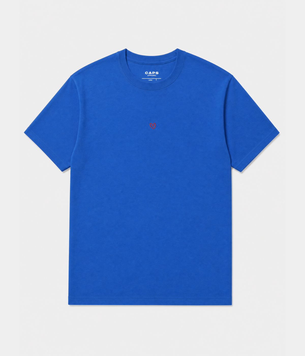 DRAWN HEART TEE.-CAPS