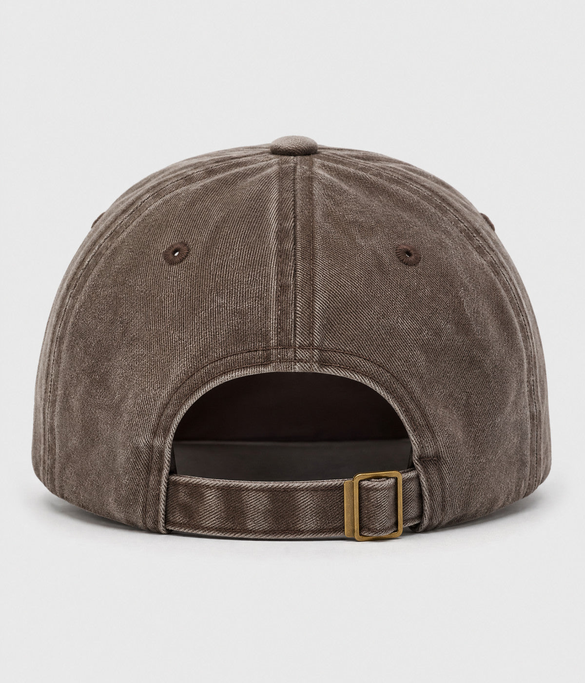 WASHED LOBSTER. washed cotton dad cap in COFFEE, back view