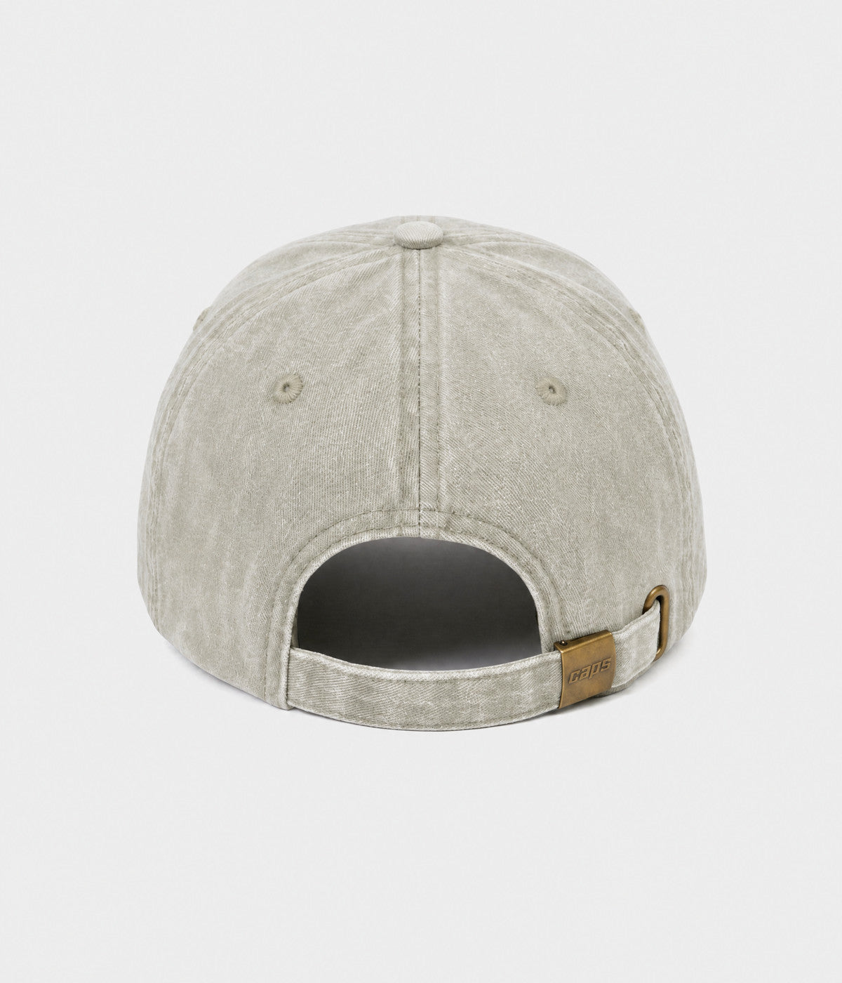 WASHED PAPA. washed cotton dad cap in GRAYISH SHEEN, back view