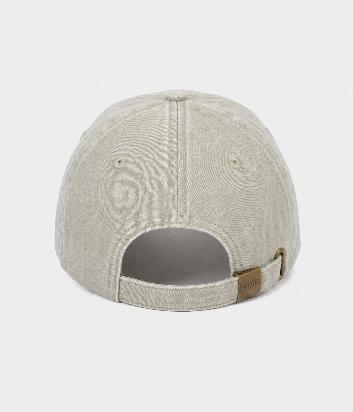 WASHED NONNA. washed cotton dad cap in GRAYISH SHEEN, back view