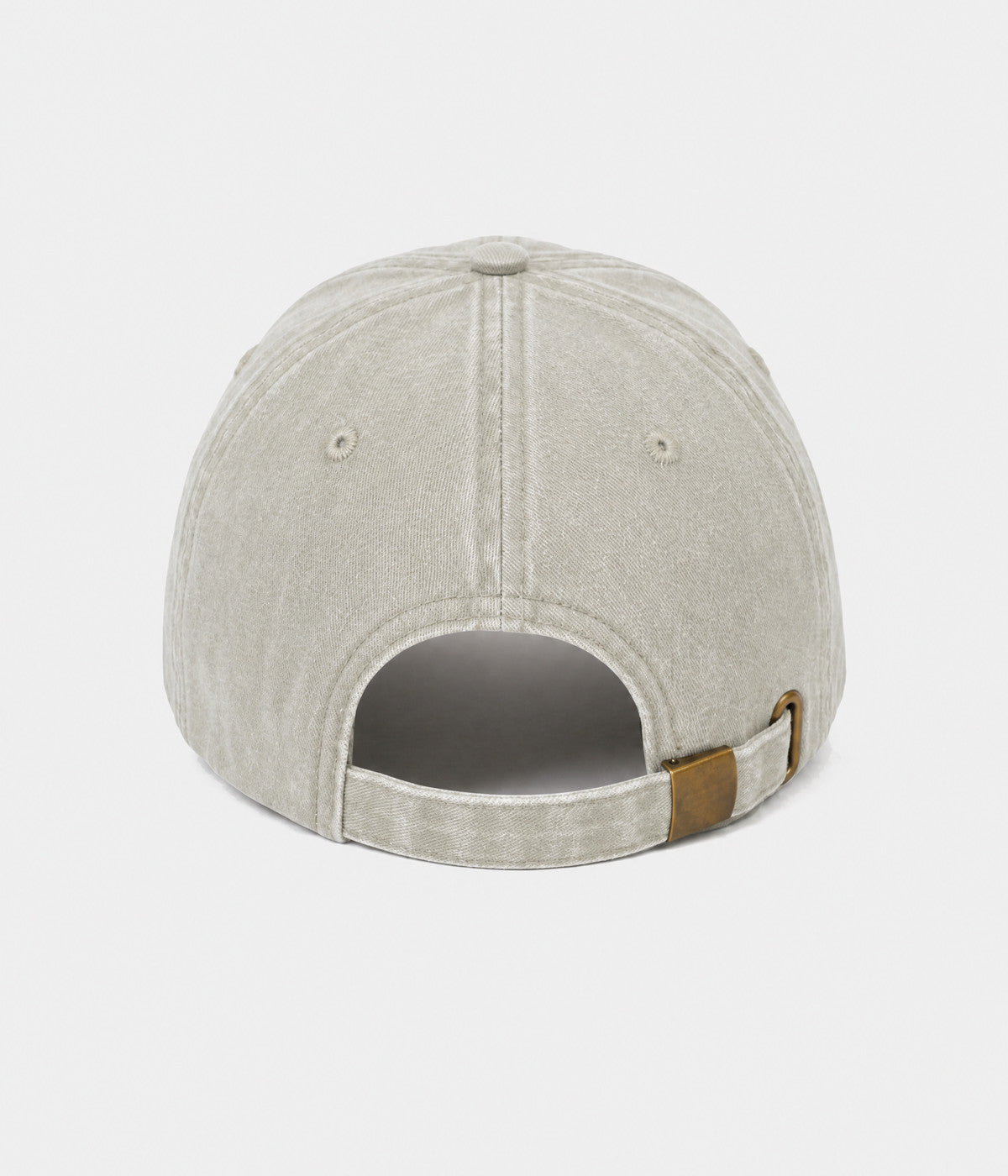 WASHED I'M SINGLE. washed cotton dad cap in GRAYISH SHEEN, back view