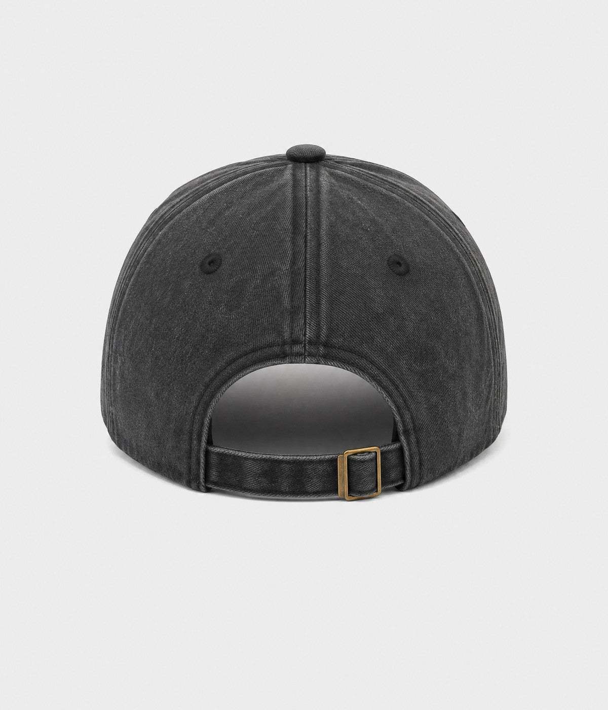 GOD IS GOOD. washed cotton cap in black, back view