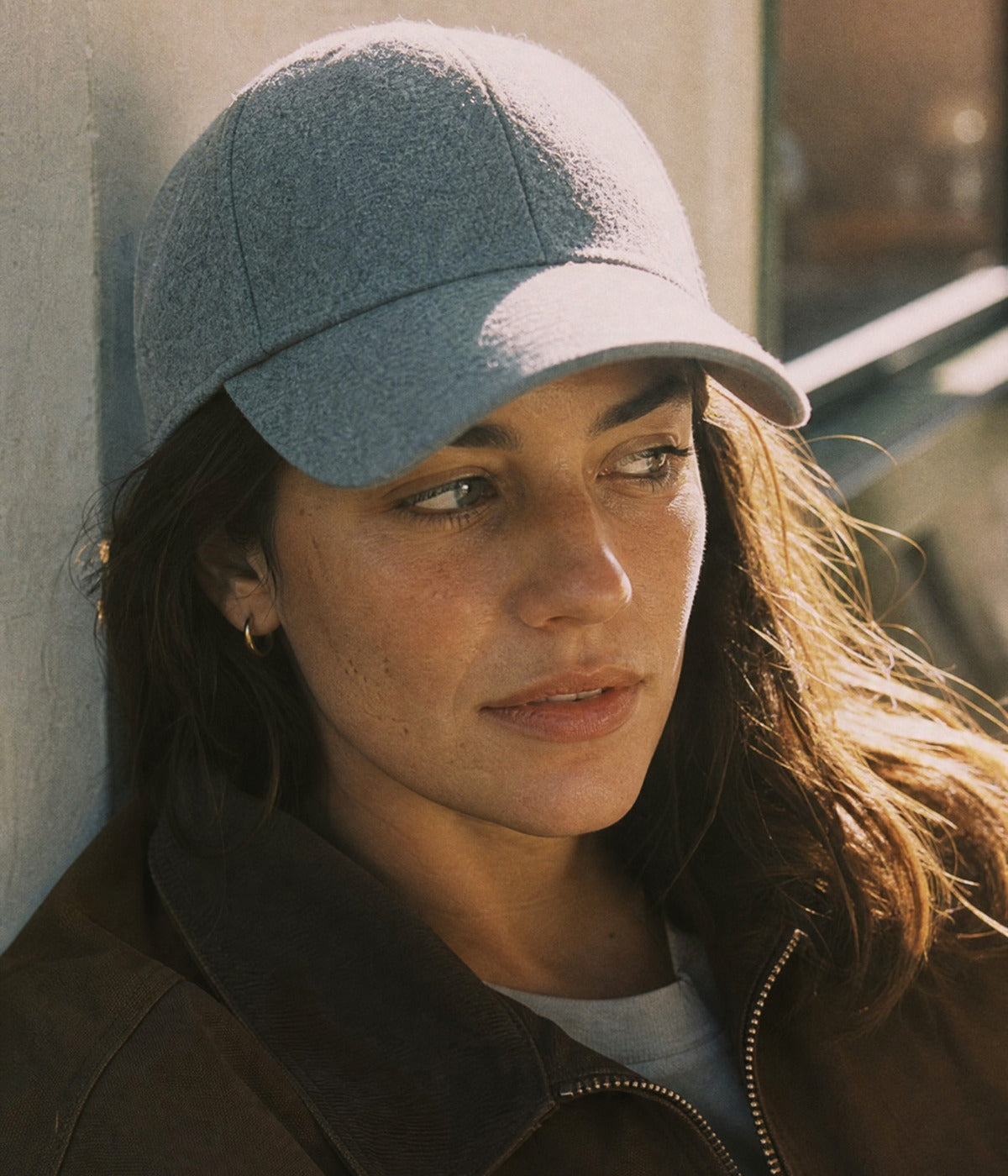 WOOL CAP. — GRAY worn