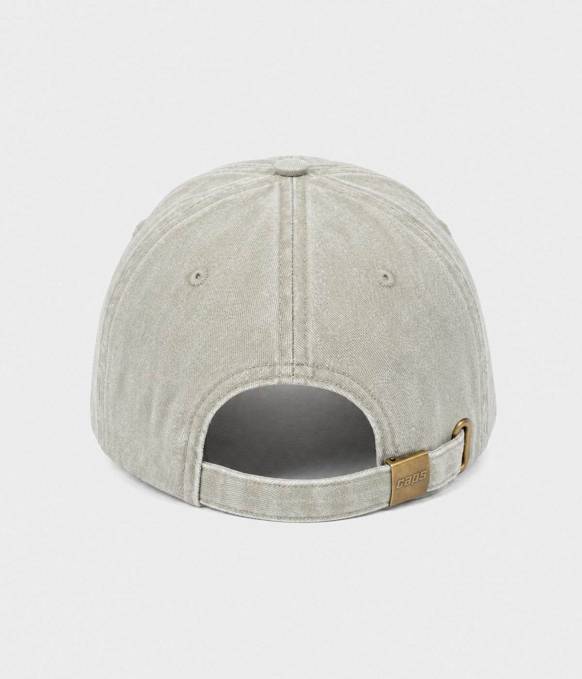 WASHED WIFEY. washed cotton dad cap in GRAYISH SHEEN, back view