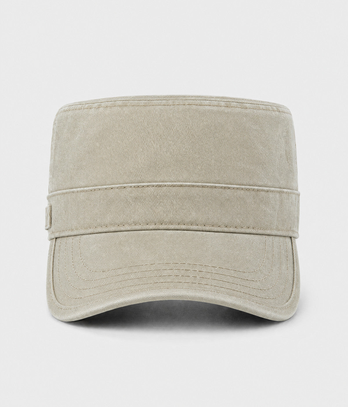 WASHED CADET. washed cotton cadet cap in BEIGE, front view