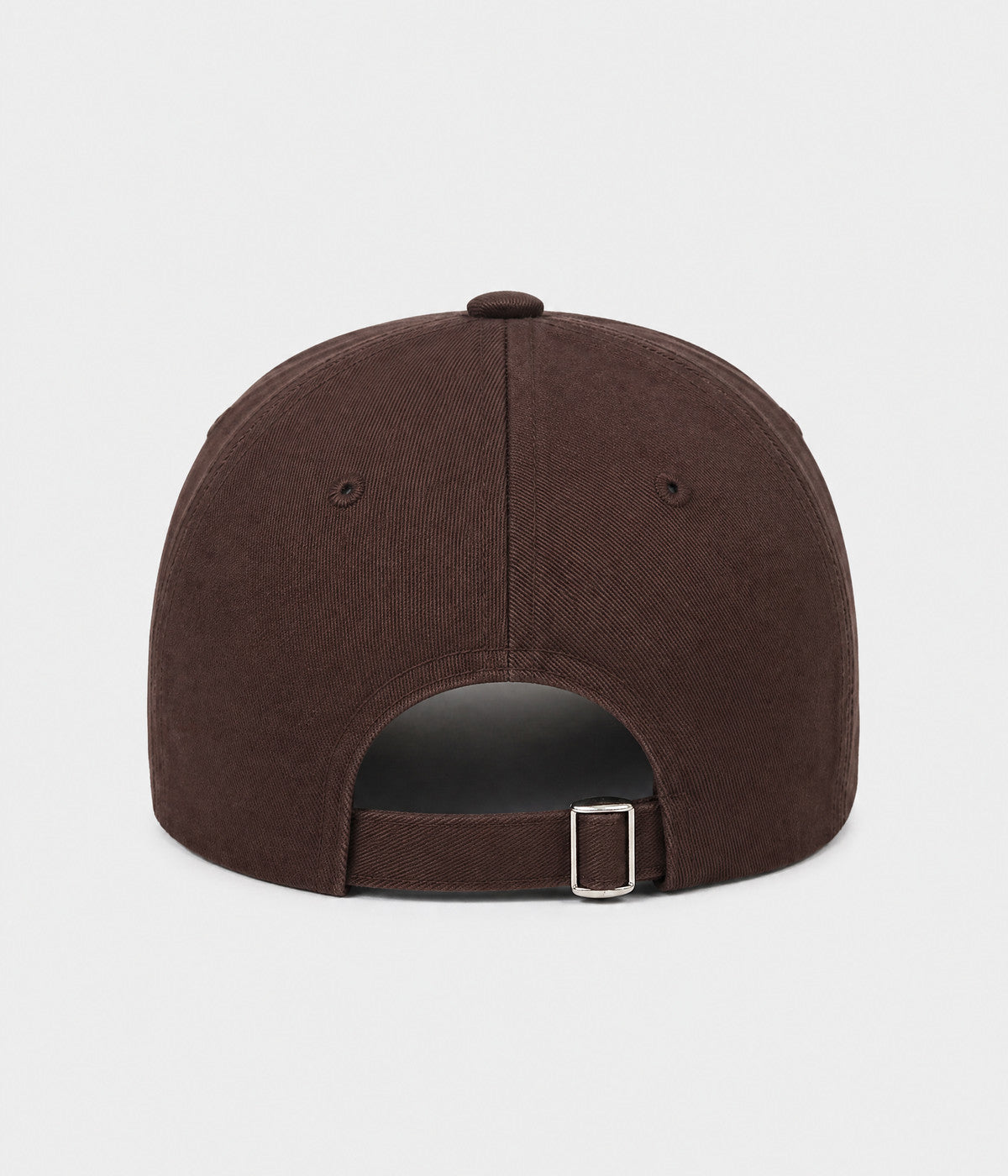RIPPED COTTON. distressed cotton cap in brown, back view