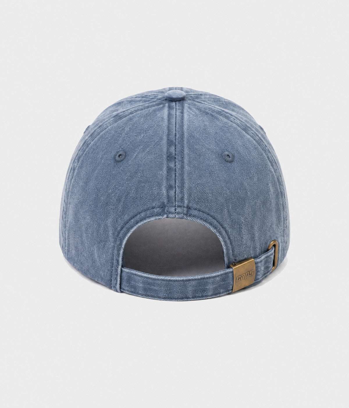 WASHED WIFEY. washed cotton dad cap in NAVY, back view