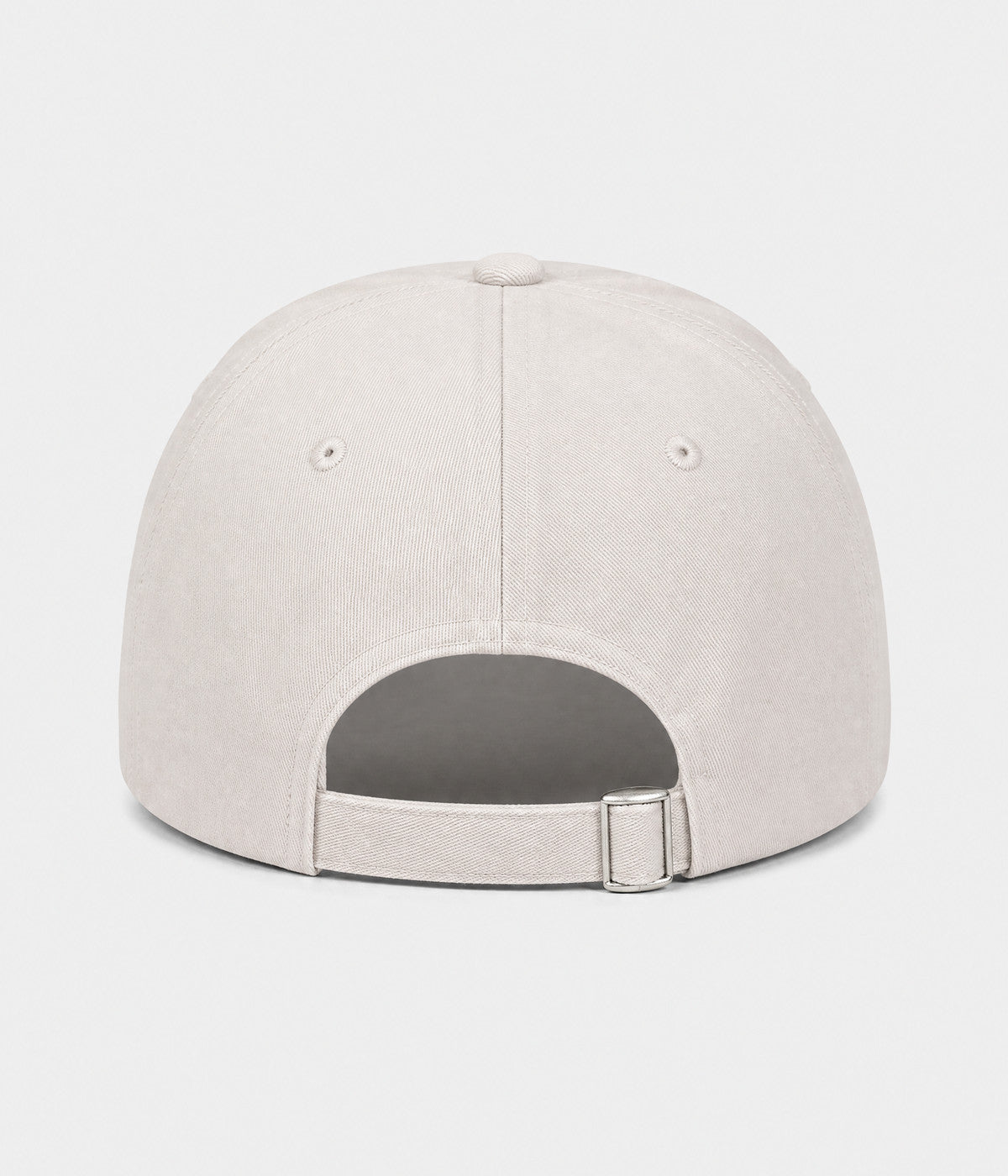RIPPED COTTON. distressed cotton cap in beige, back view
