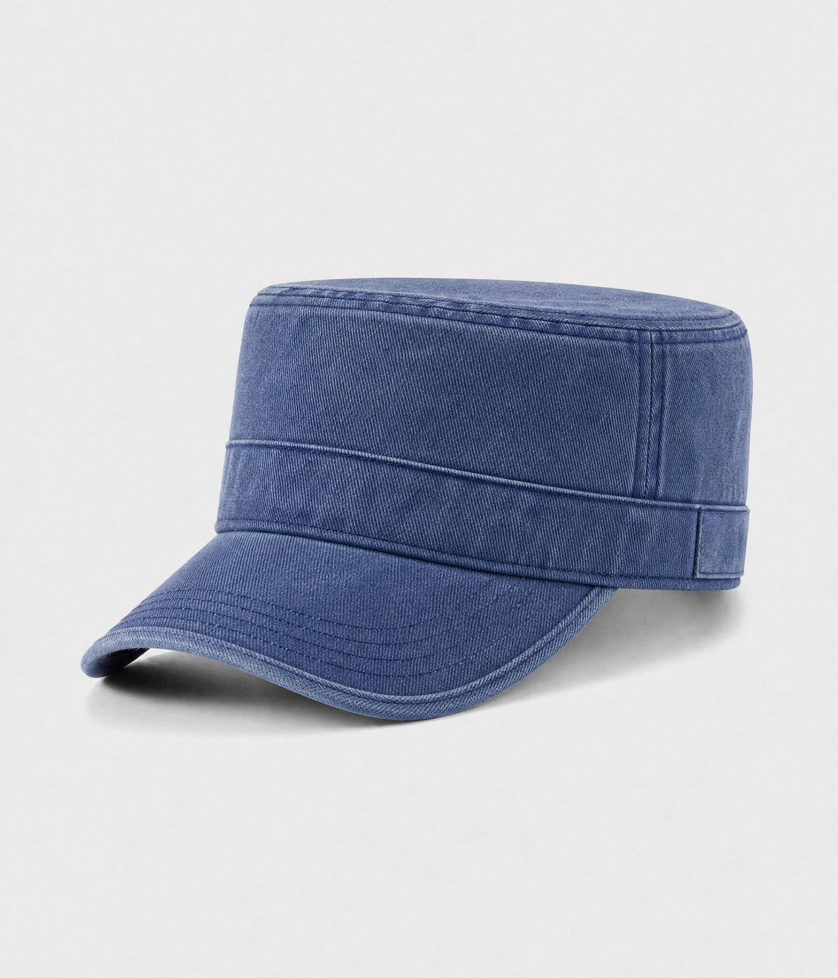 WASHED CADET. washed cotton cadet cap in NAVY, side view
