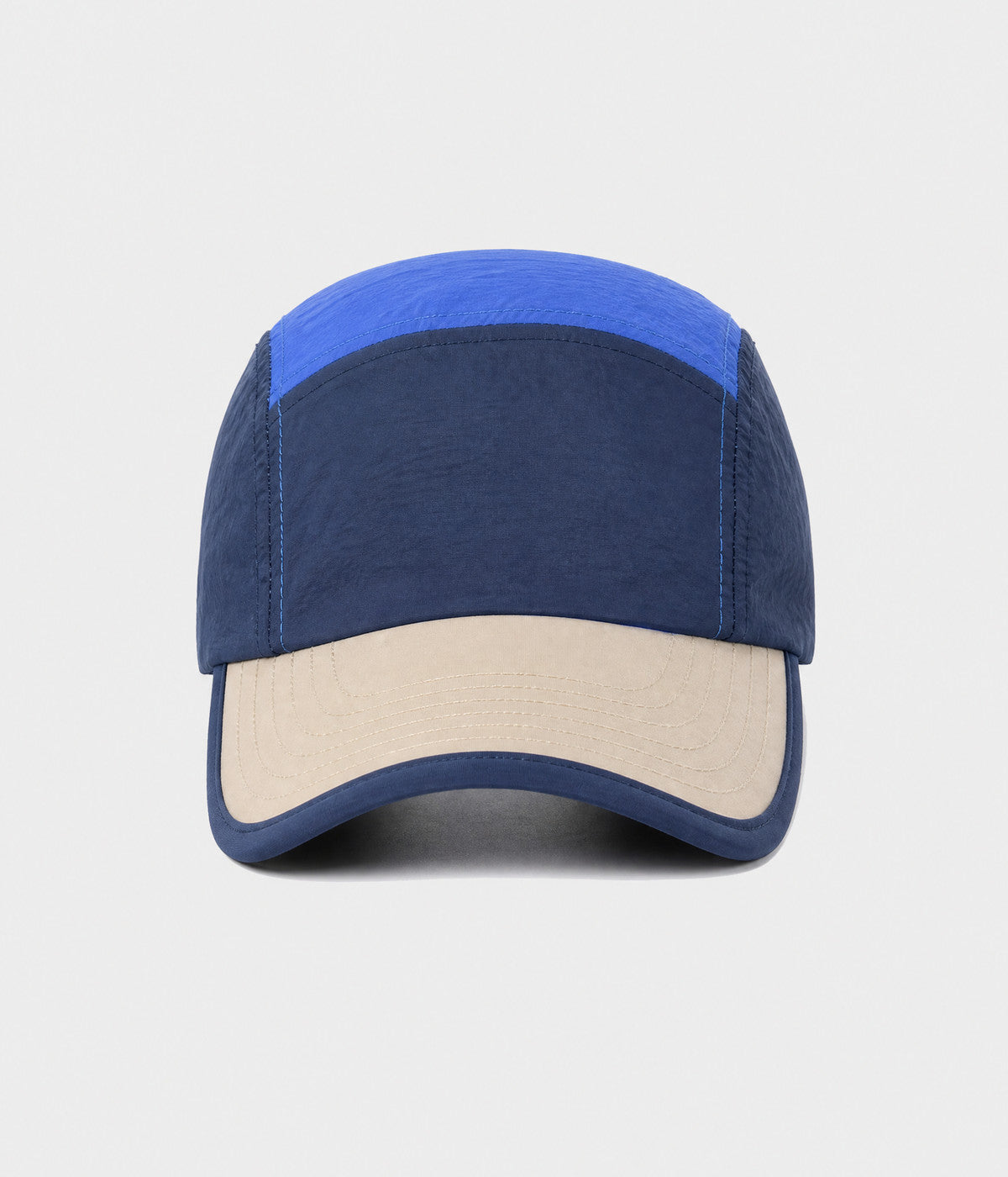 PATCHWORK CAMP. quick-dry patchwork cap in NAVY, front view