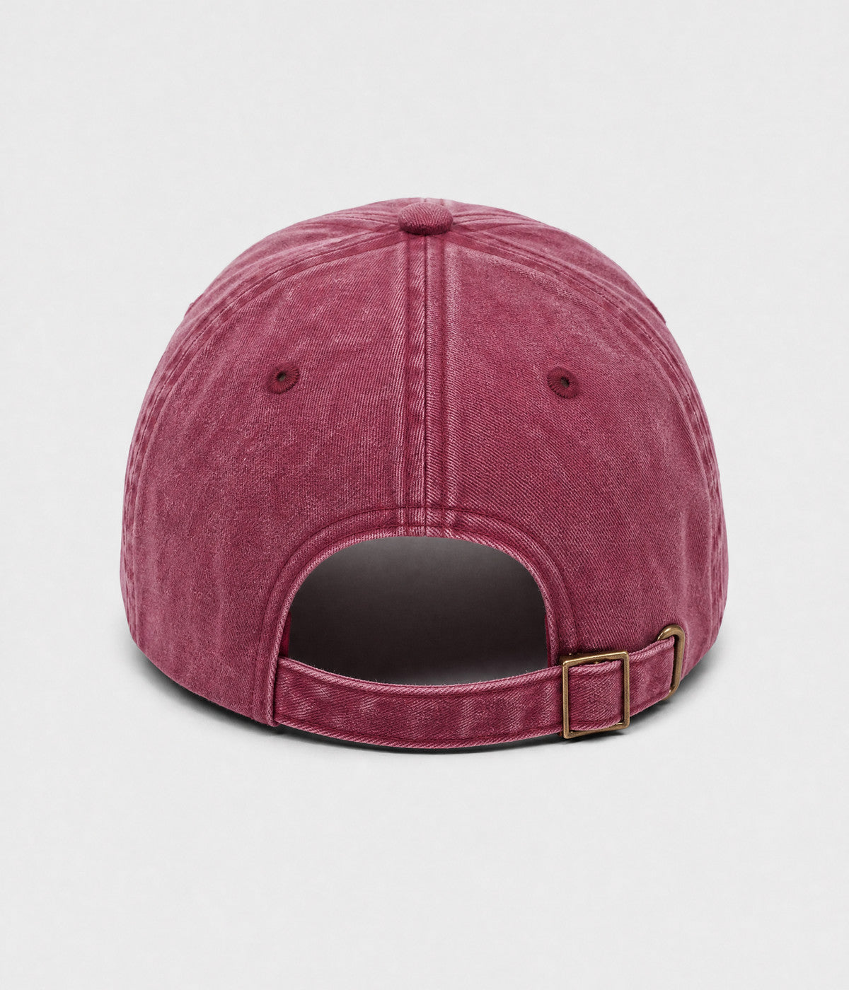 WASHED MUSHROOM. washed cotton cap in RED, back view