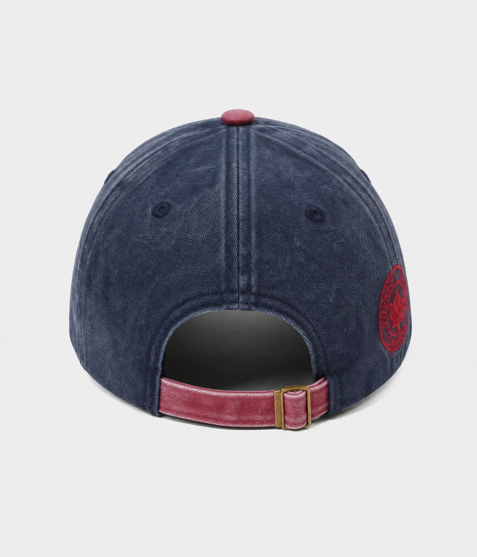 WASHED MAPLE PATCH. navy red back