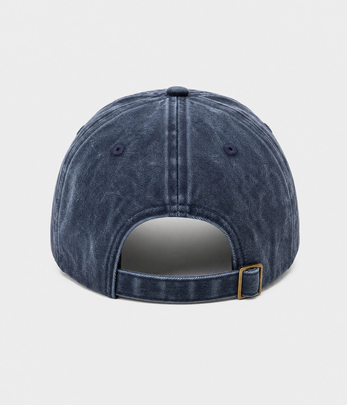 FAITH CROSS. washed cotton cap in NAVY, back view