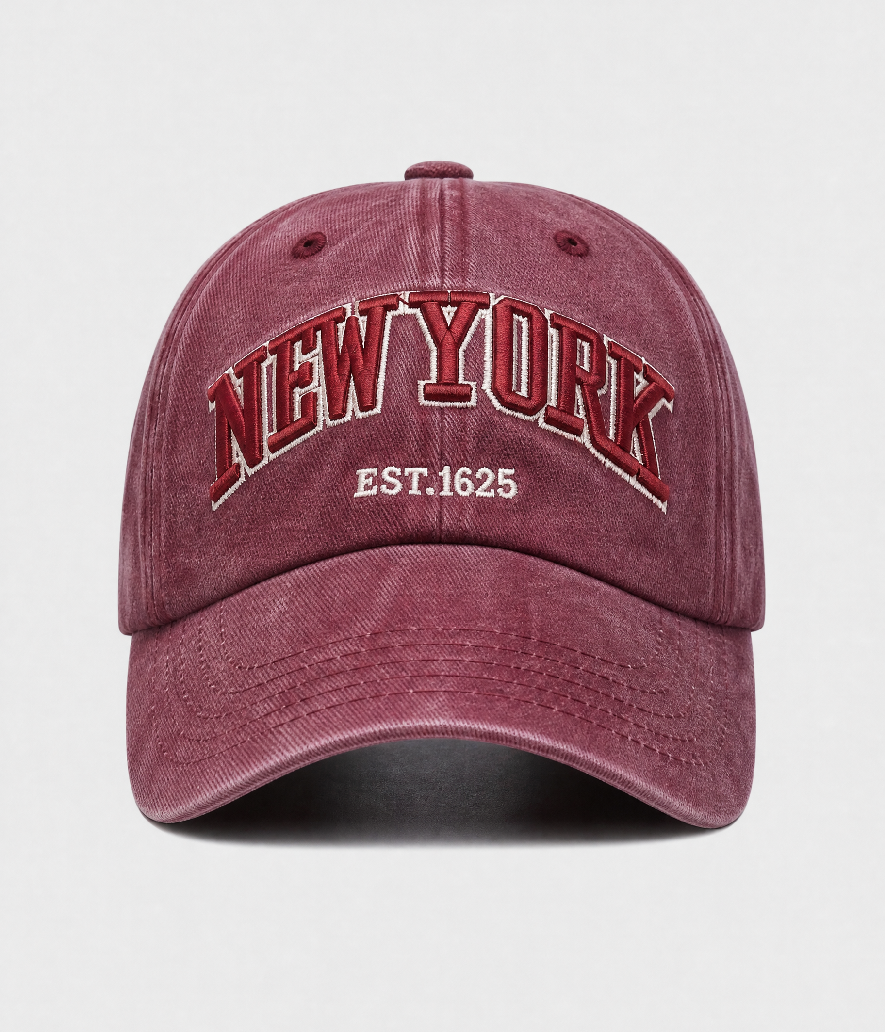NEW YORK 1625. maroon front