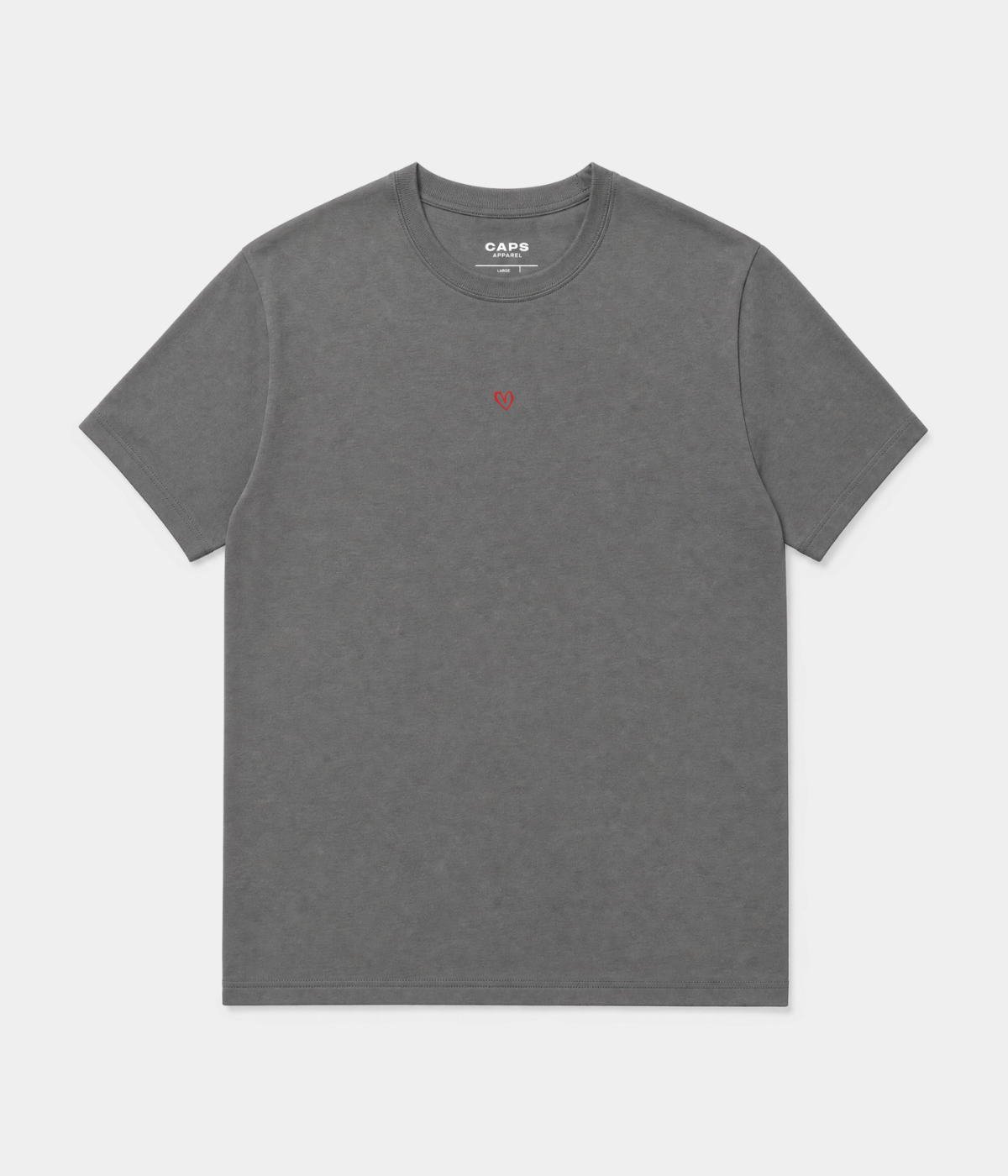 DRAWN HEART TEE.-CAPS