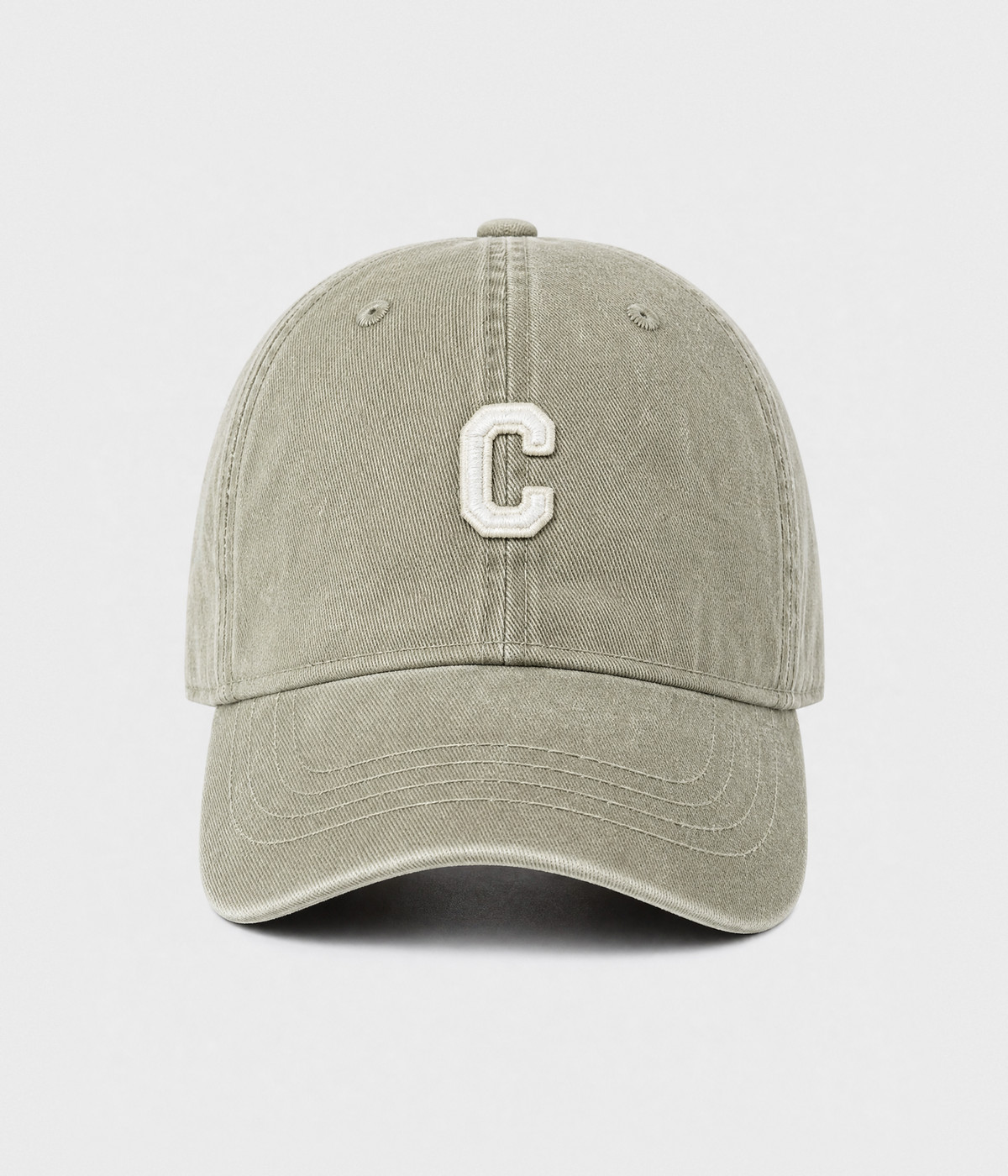 VARSITY C. khaki front