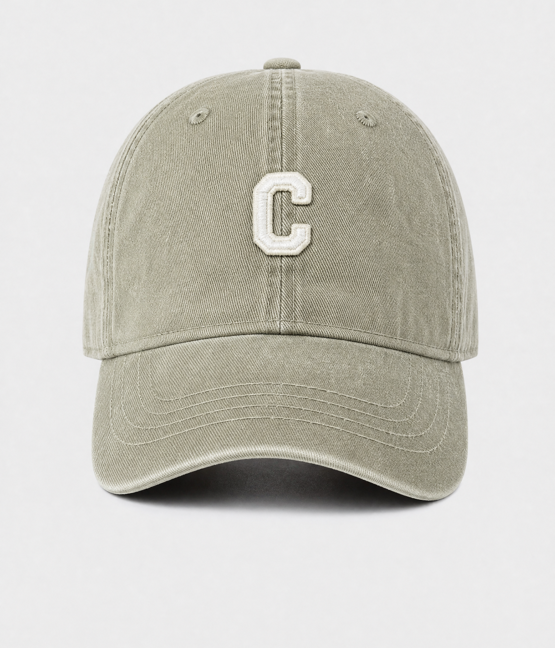 VARSITY C. khaki front