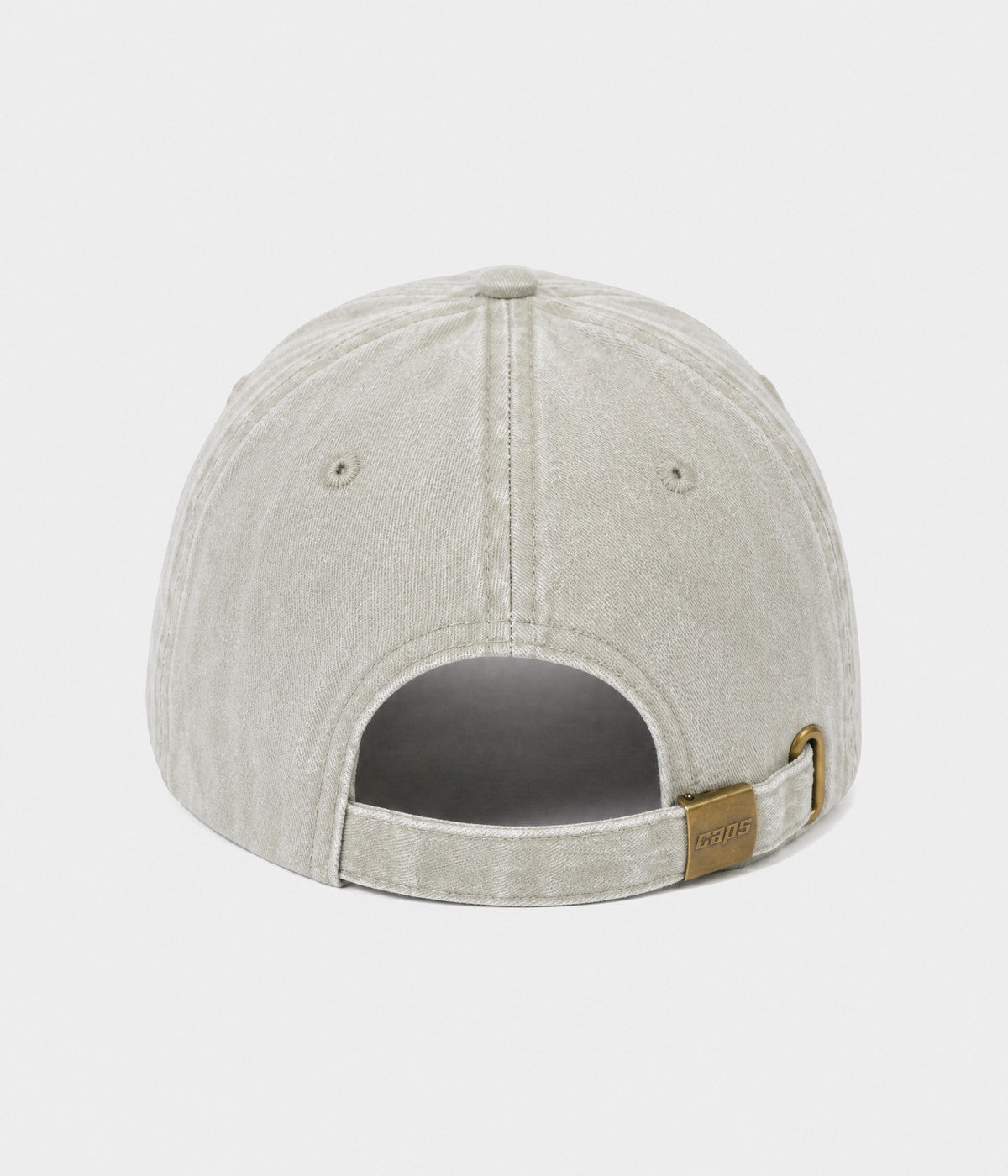 WASHED WIFE. washed cotton dad cap in GRAYISH SHEEN, back view