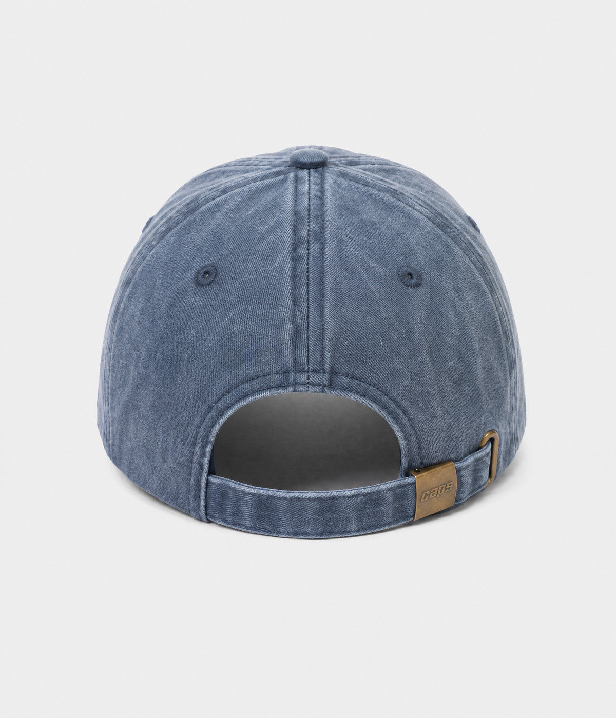 WASHED AUNTIE. washed cotton dad cap in NAVY, back view