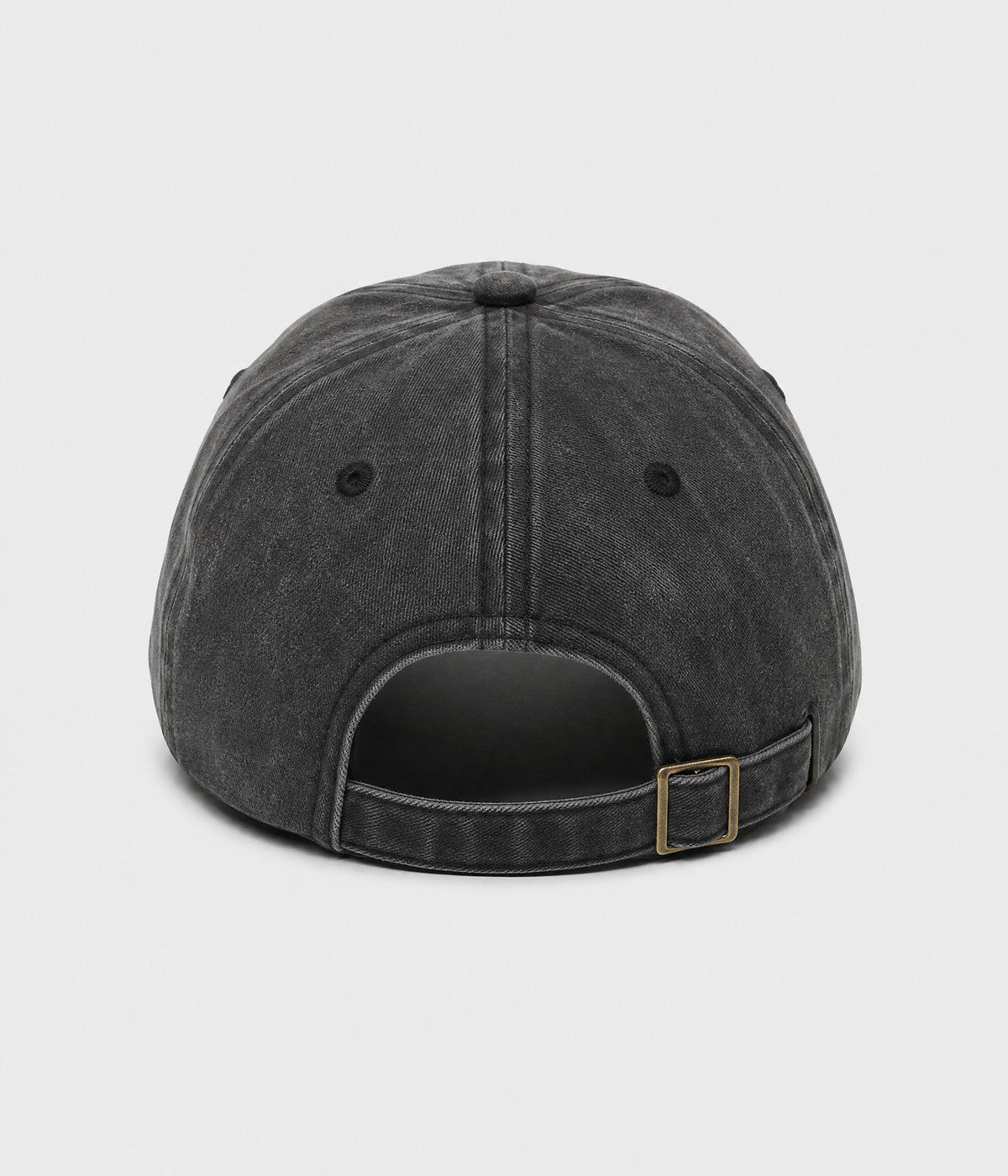 LEMON. washed cotton cap in BLACK, back view