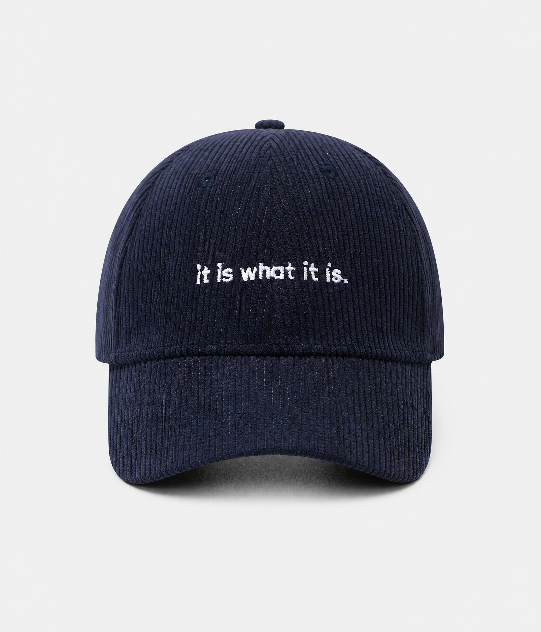 IT IS WHAT IT IS. navy front