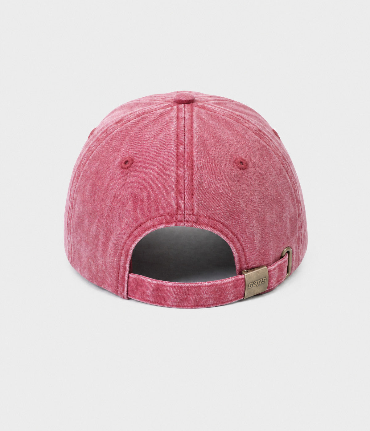WASHED GRANDPA. washed cotton dad cap in RED, back view