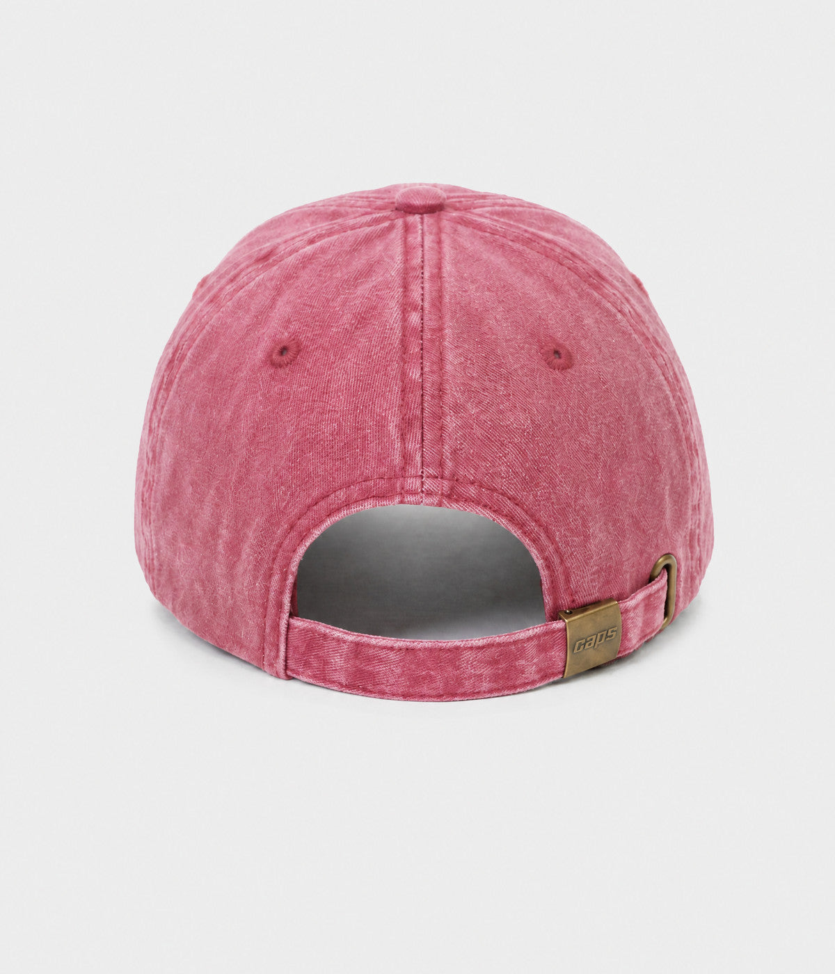 WASHED MAMA. washed cotton dad cap in RED, back view