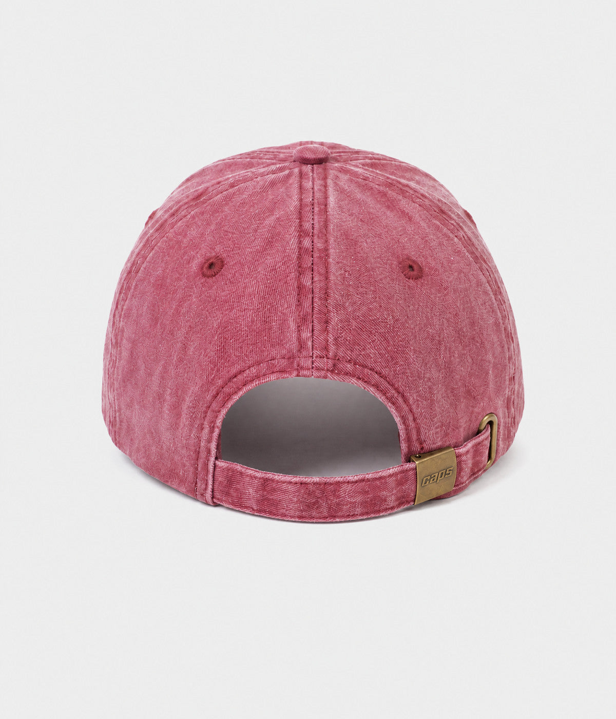 WASHED NONNA. washed cotton dad cap in RED, back view