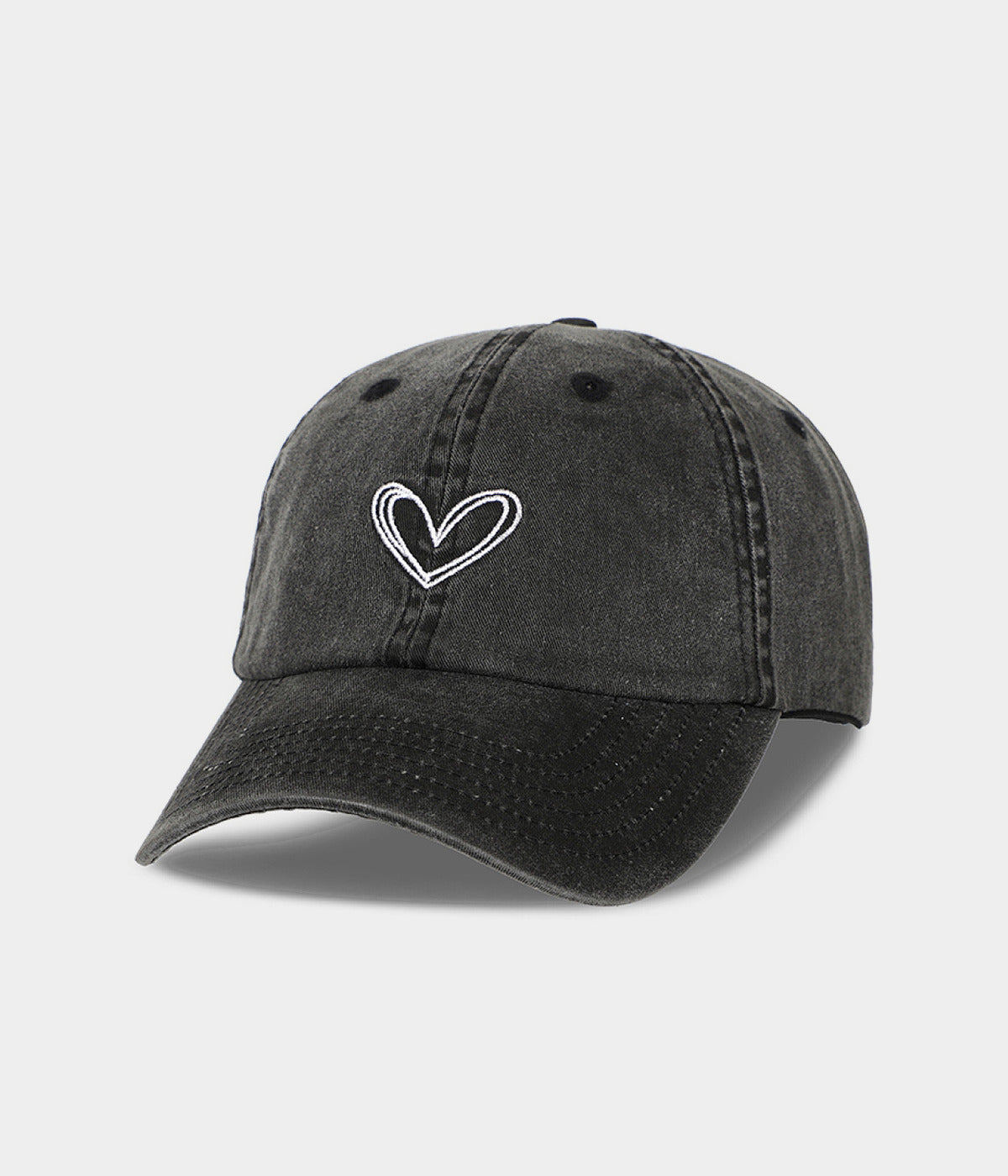 WASHED DRAWN HEART.-CAPS