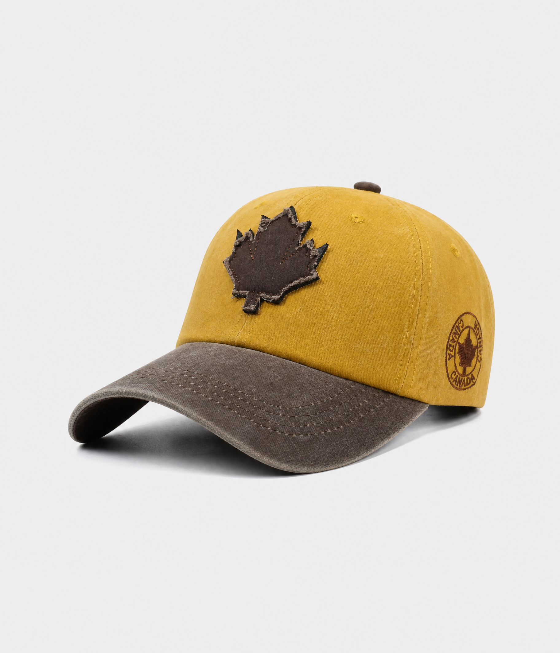 WASHED MAPLE PATCH. yellow brown side