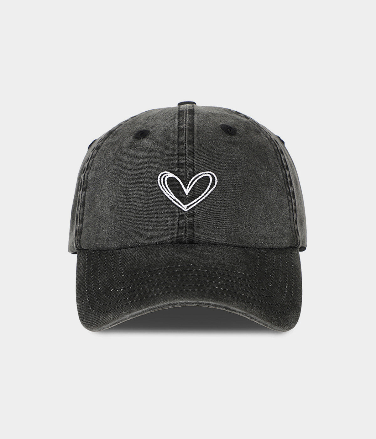 WASHED DRAWN HEART.-CAPS