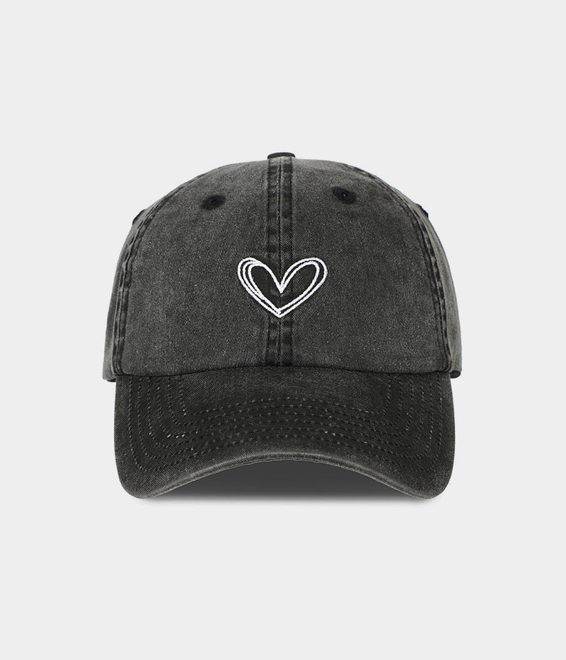 WASHED DRAWN HEART.-CAPS
