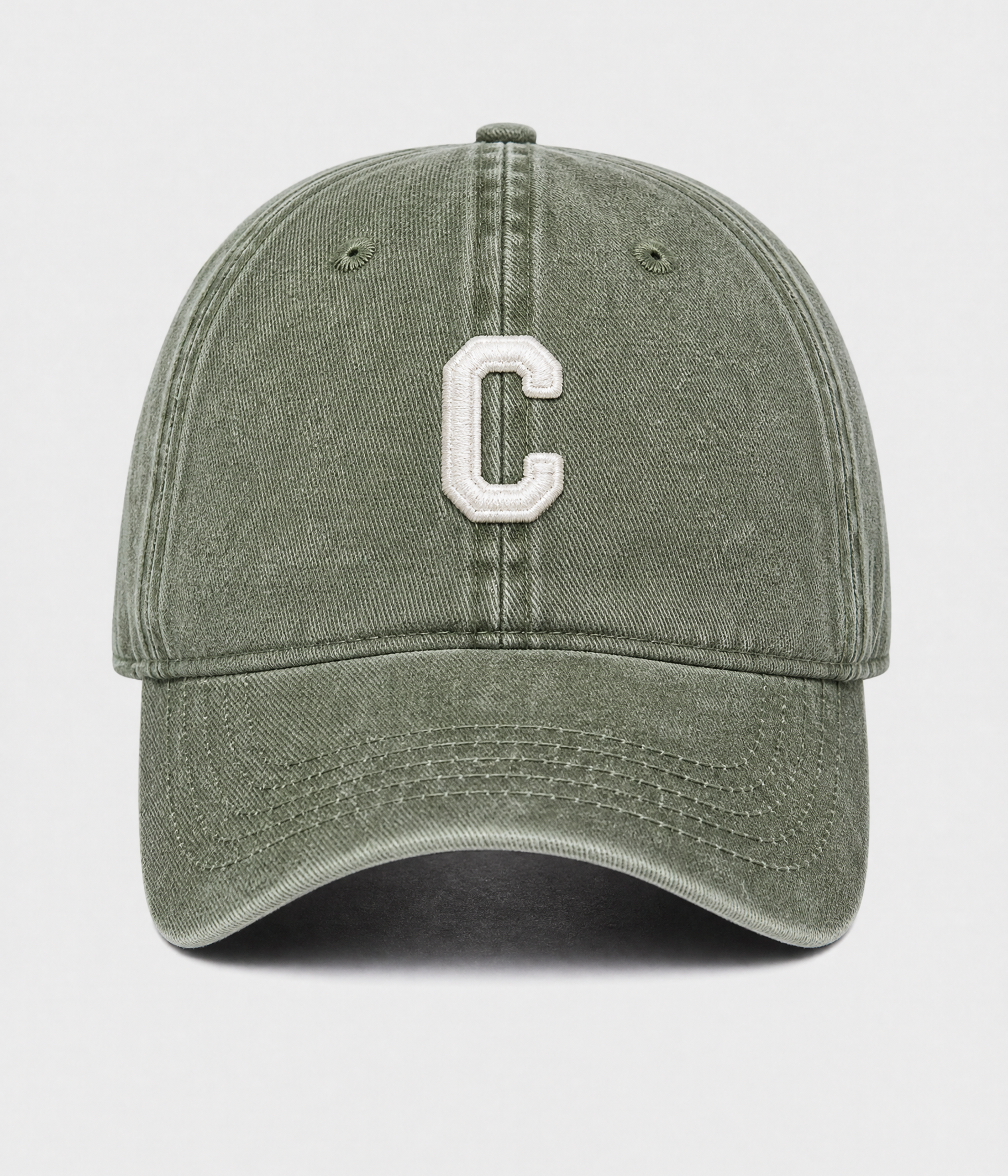 VARSITY C. olive front