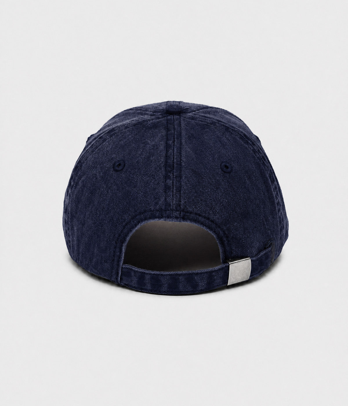 BROOKLYN NY. washed cotton dad cap in navy, back view