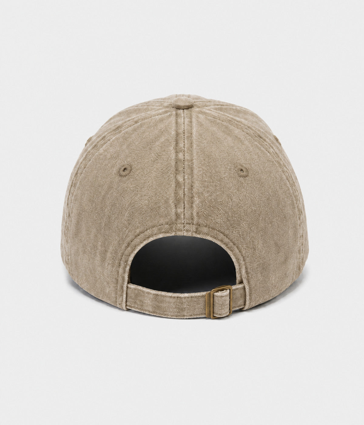 MILANO. washed cotton dad cap in KHAKI, back view