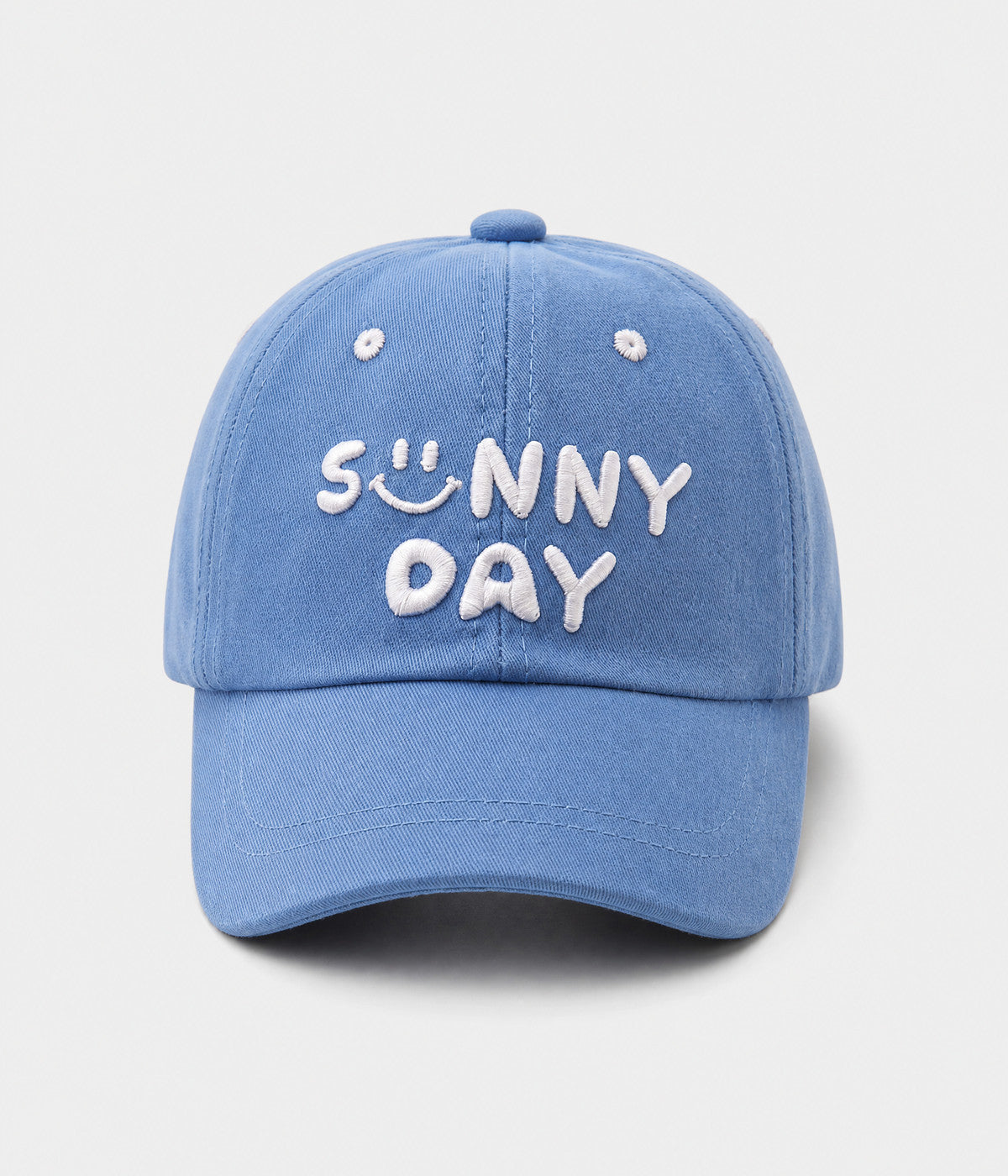 SUNNY DAY. cotton cap in blue, front view