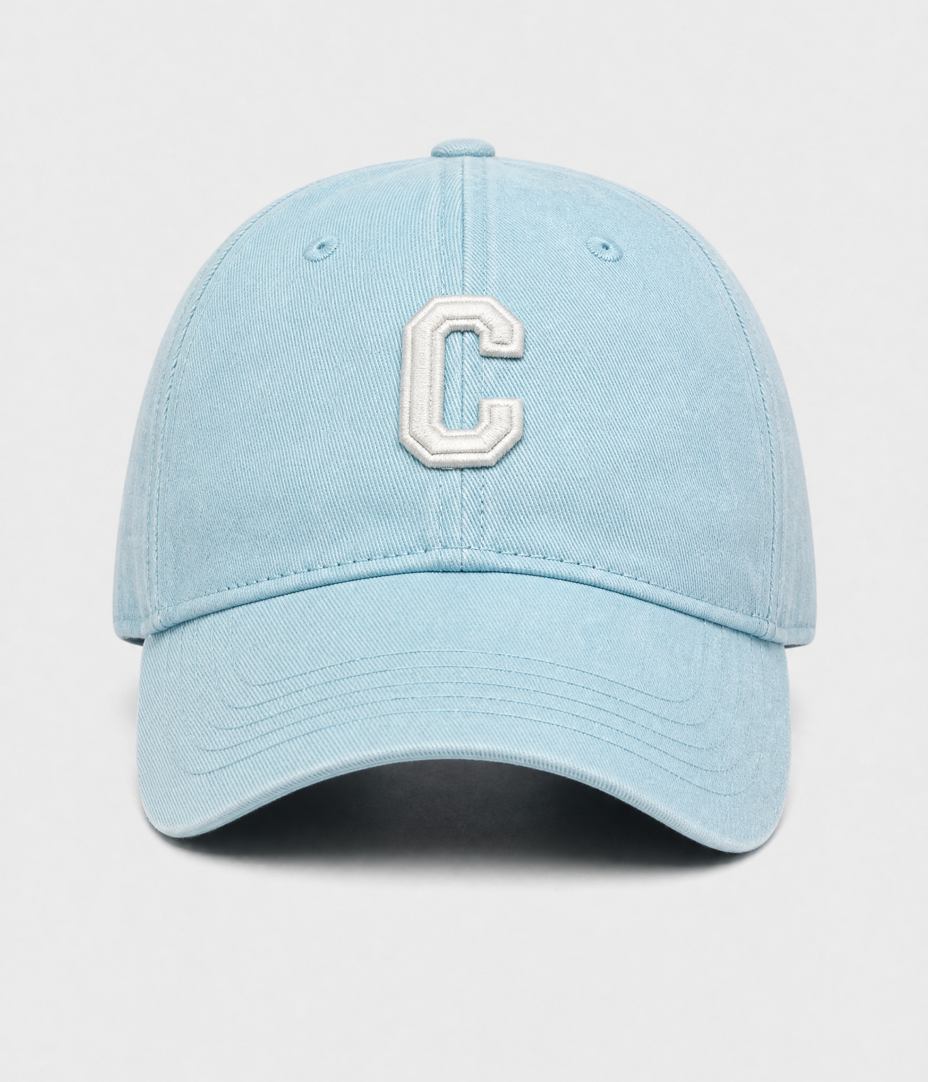 VARSITY C. sky blue front