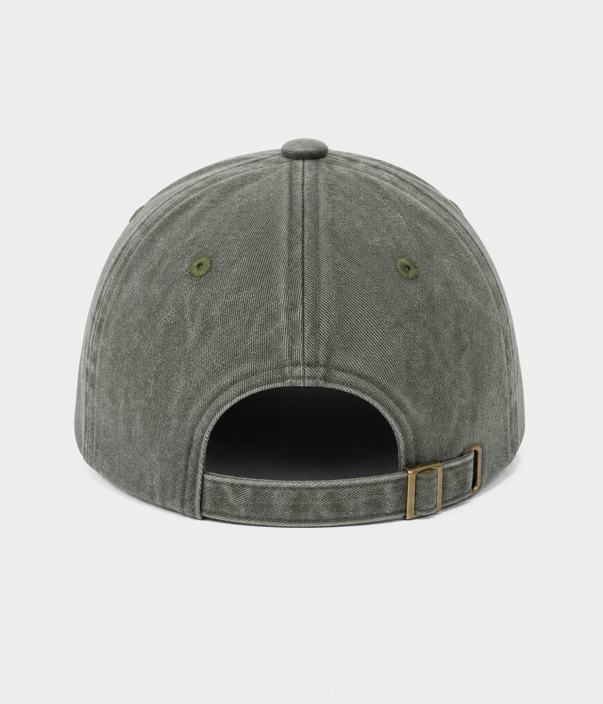 FAITH. washed cotton cap in OLIVE, back view