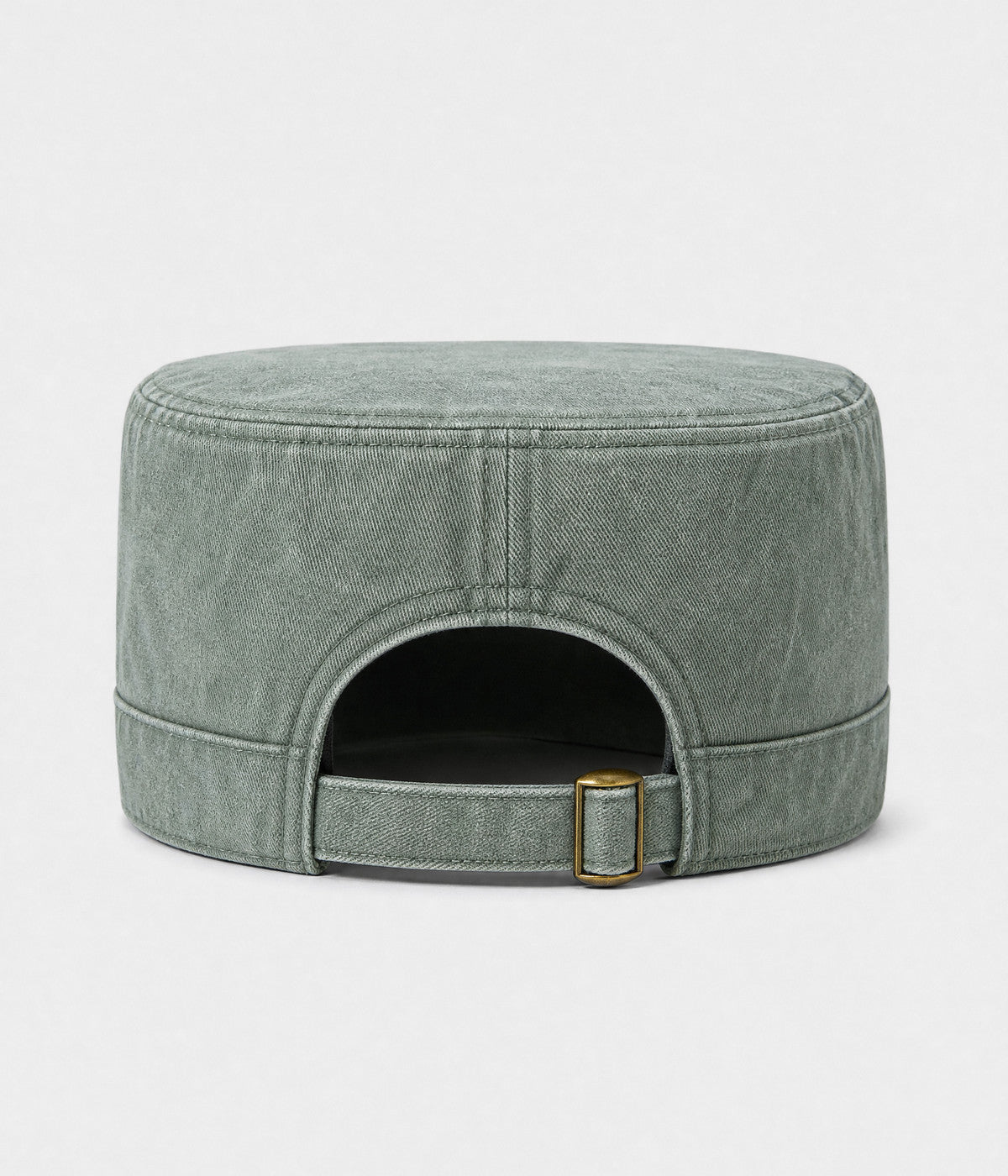 WASHED CADET. washed cotton cadet cap in ARMY GREEN, back view