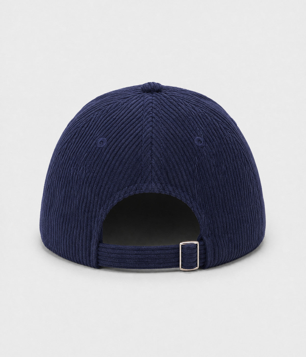 CORDUROY DUCK. cotton corduroy cap in NAVY, back view