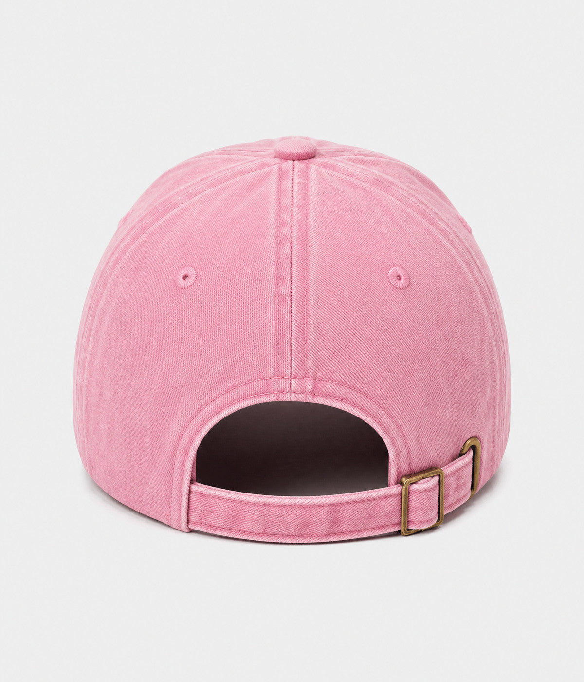 GOOD THINGS TAKE TIME. washed cotton dad cap in pink, back view