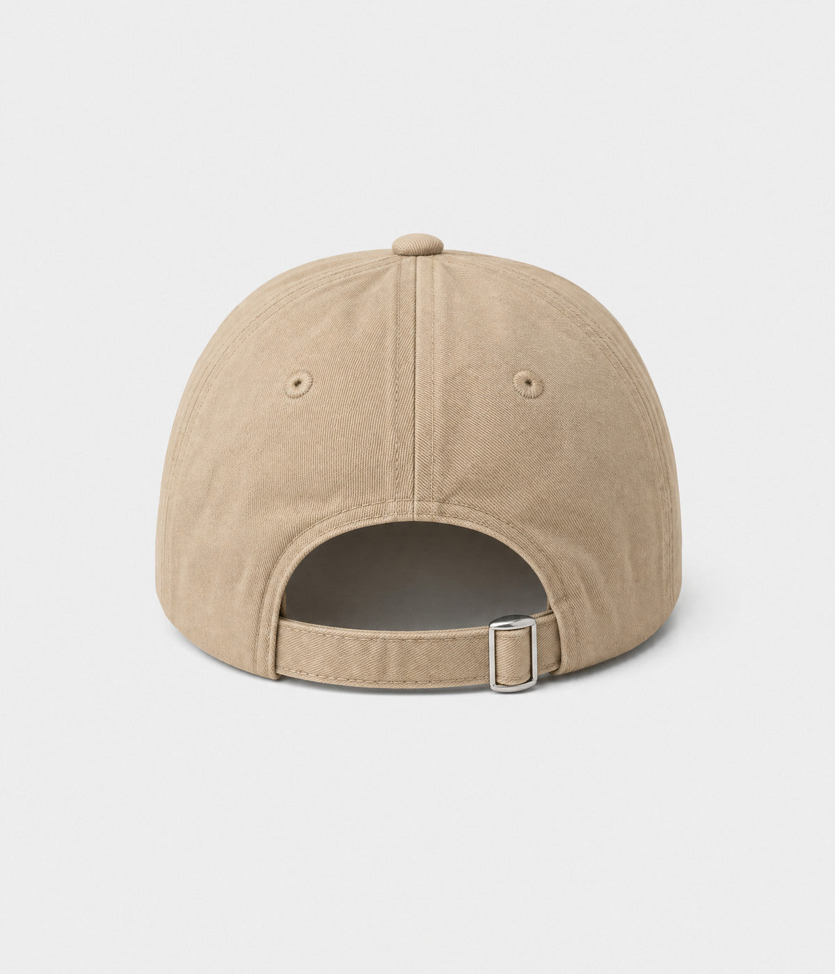 TWO HEARTS. cotton dad cap in khaki, back view