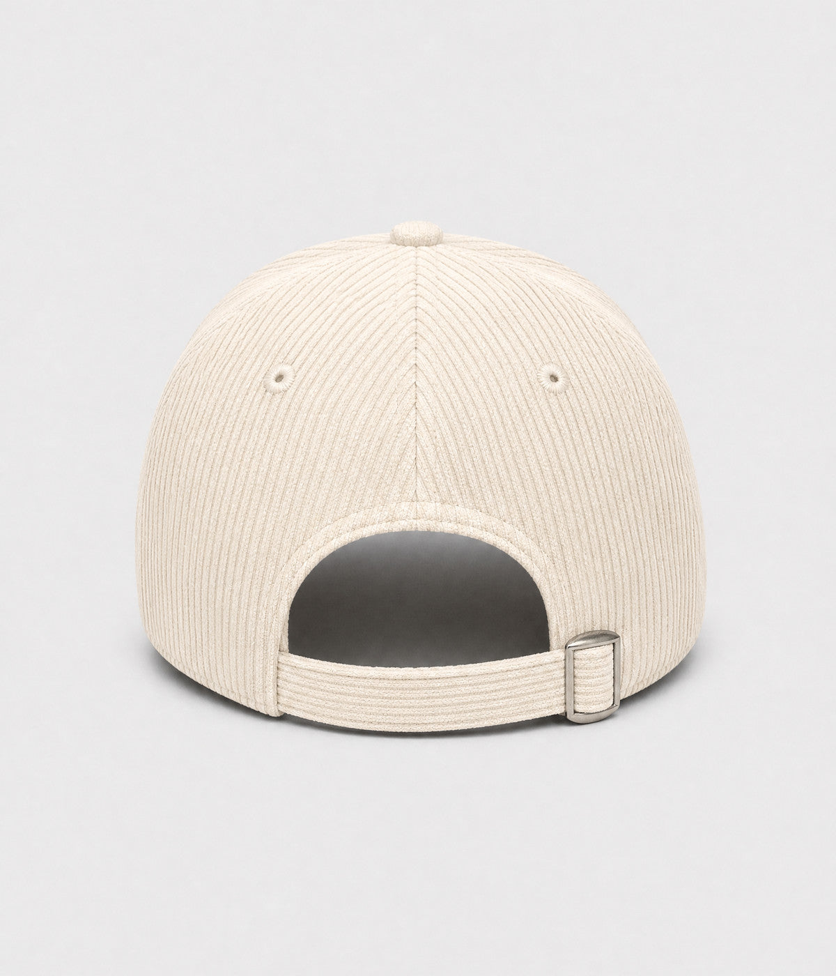 CORDUROY DUCK. cotton corduroy cap in CREAM, back view