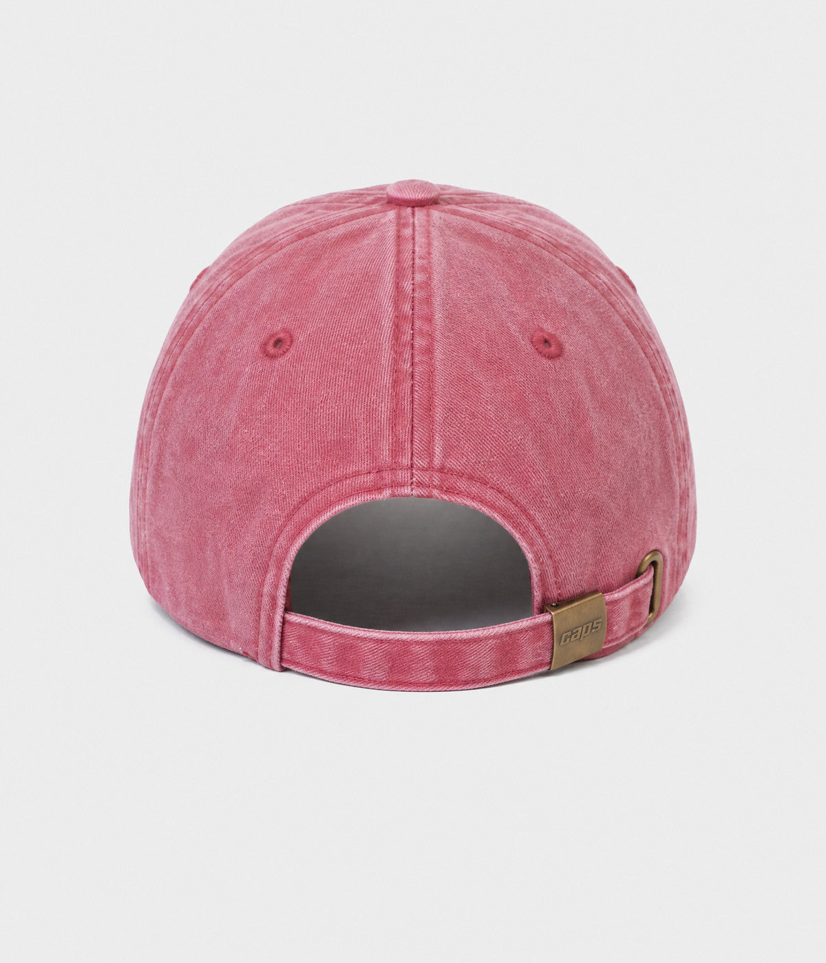 WASHED PAPA. washed cotton dad cap in RED, back view
