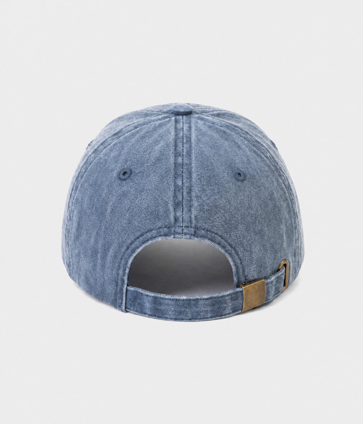 WASHED I'M SINGLE. washed cotton dad cap in NAVY, back view