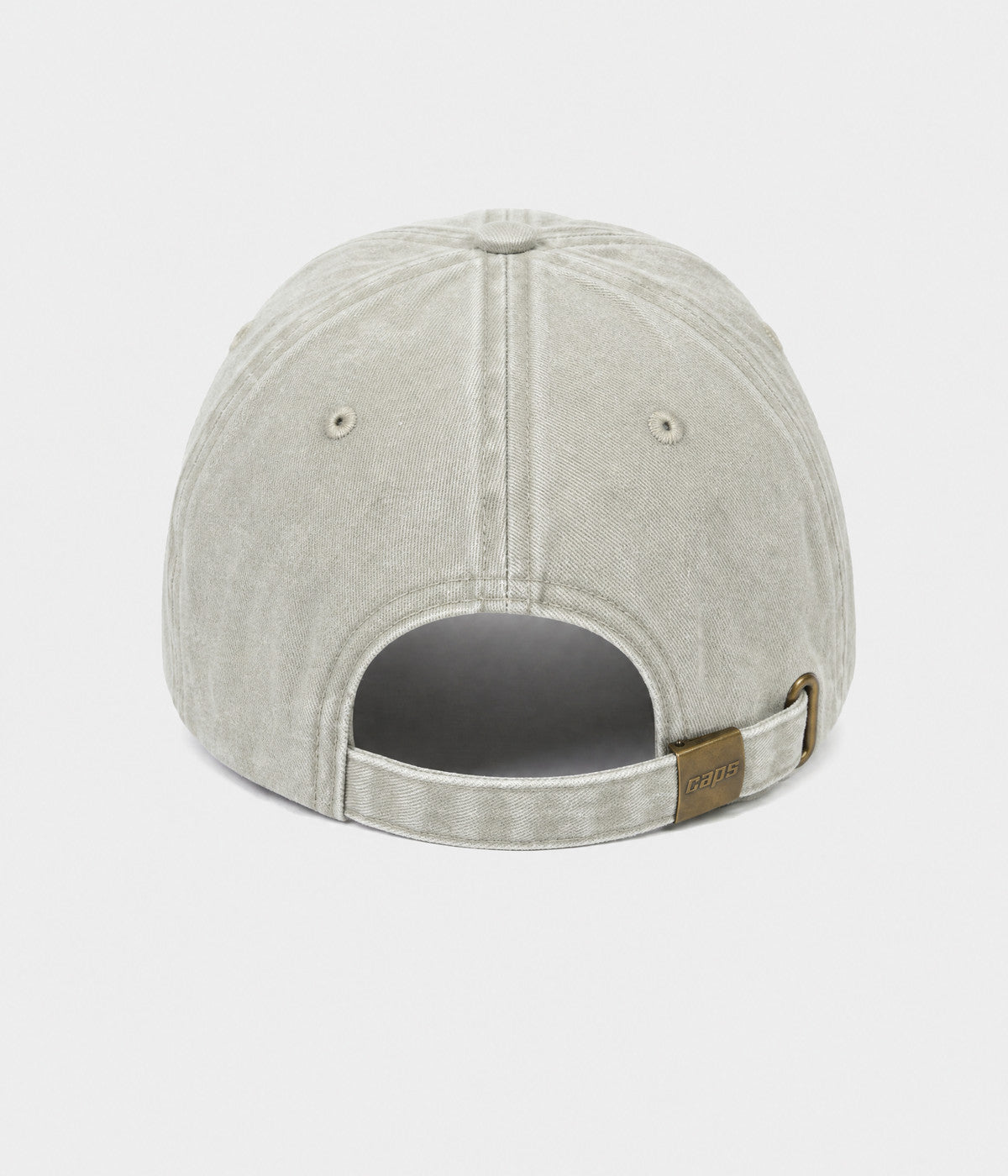 WASHED BOYFRIEND. washed cotton dad cap in GRAYISH SHEEN, back view