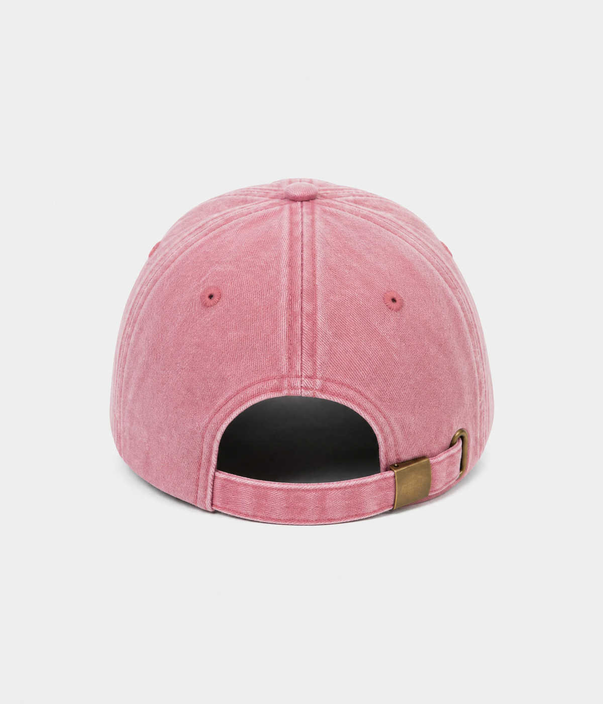 OVERSTIMULATED. washed cotton dad cap in pink, back view