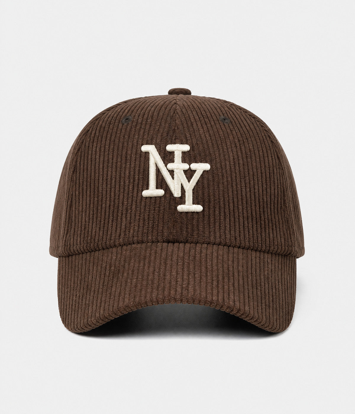 NY CORDUROY. corduroy cap in BROWN, front view