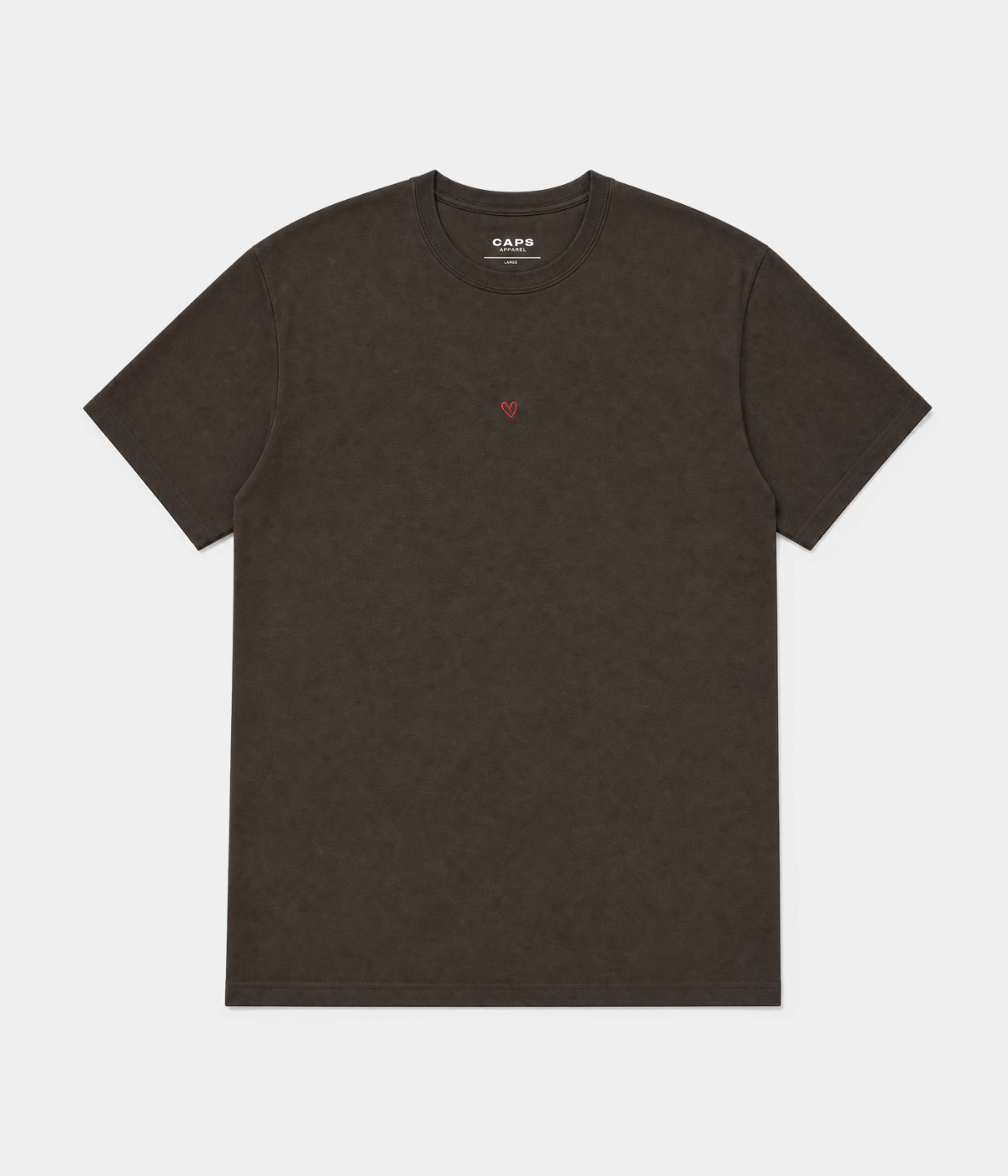 DRAWN HEART TEE.-CAPS